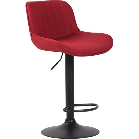 Taburete de bar Lentini en tela Rojo Negro (1/5)