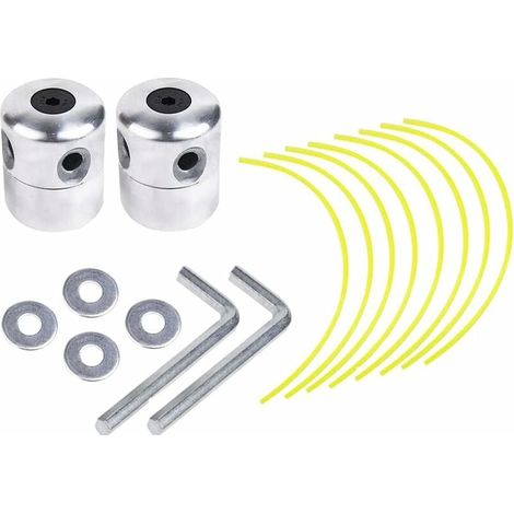 Tete De Coupe - 45x50 Mm - Aluminium Et Nylon - Pour Debroussailleuse - 16 Pieces (1/4)