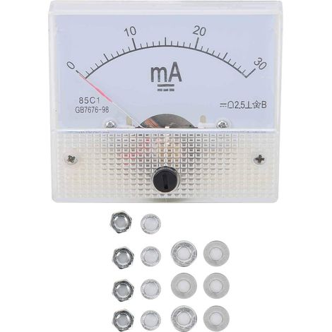 85C1-A 0-30MA DC Pointer Ampèremètre Tête DC Circuit électrique Ampèremètre Mesure de Courant Échelle de Lecture Facile pour Stabilisateur de Tension Armoire de Distribution D'alimentation (1/5)