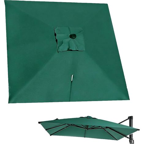 Auvent De Remplacement pour Parasol , Toile De Parasol Déporté Remplacement Pour Cour, Jardin, Plage, Protection UV,8ribs-350cm,Violet