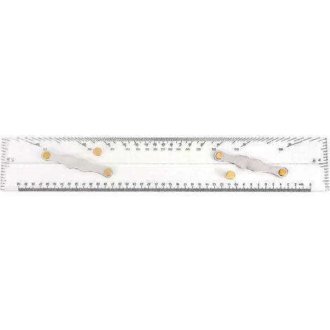Règle parallèle marine 45cm pour traçage cartographique, navigation précise et repérage de points sur cartes nautiques. (1/5)