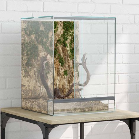 Terrarium mit Speicher Transparent 30 x 30 x 40 cm Glas