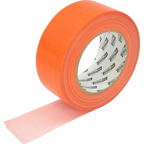 Cinta de enlucido exterior Awtools Duct Tape Naranja 38mm x 20m, para superficies rugosas, alta adherencia, resistencia al agua, ideal para trabajos de construcción.