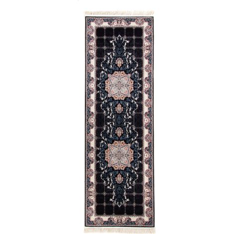 Tapis persan Heewa - 300x100cm, Rectangular - 100% Acrylique - Tissé - Noir (1/4)