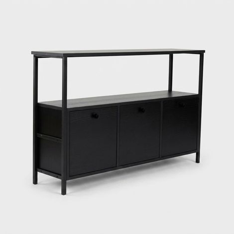 Eingangskonsole für Wohnzimmer mit Staufach Solace Schwarz (1/5)