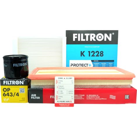 3 Filters Filtron Fiat Tipo 1.5 T4 Hybrid 131 HP