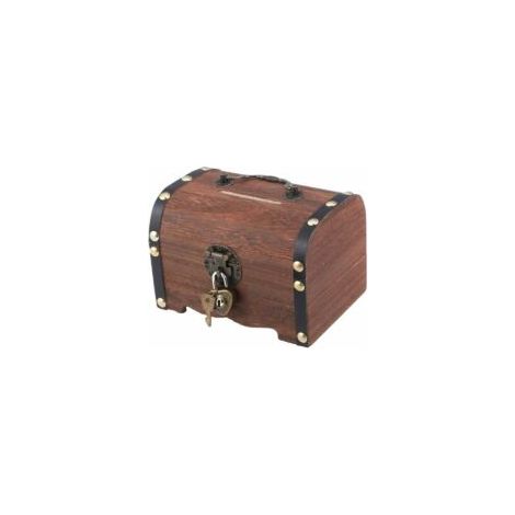 Retro-Spardose aus Holz, kleine antike Holzkiste, dekoratives Sparschwein, Aufbewahrungsbox für Geld, Hochzeitsgeschenk, Wohndekoration - Crezuo