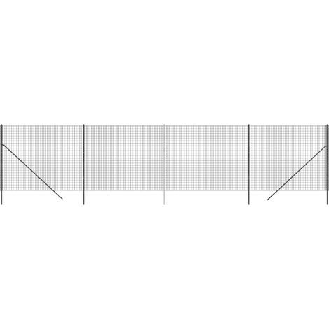 Maison Exclusive - Maschendrahtzaun Anthrazit 2,2x10 m Verzinkter
