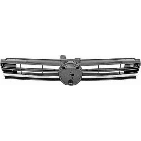 Grille de calandre avant noire avec moulure chromée Volkswagen Golf 7 phase 2 2017-2020