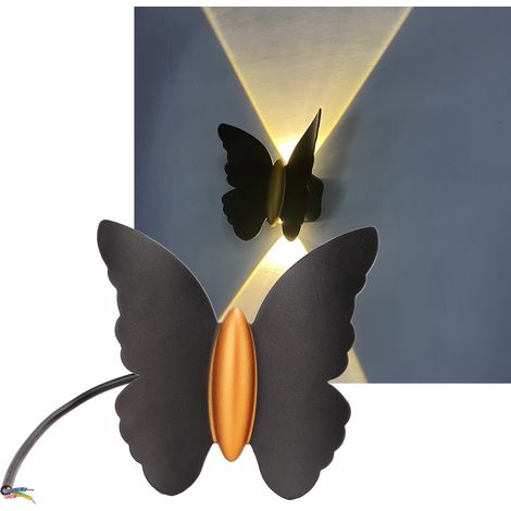 Applique murale étanche IP65, éclairage décoratif LED 85-265 V, lumière chaude, décoration extérieure (1/5)