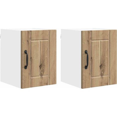 Maison Exclusive - Armadietto a muro LUCCA 2 pcs Rovere Artigianale