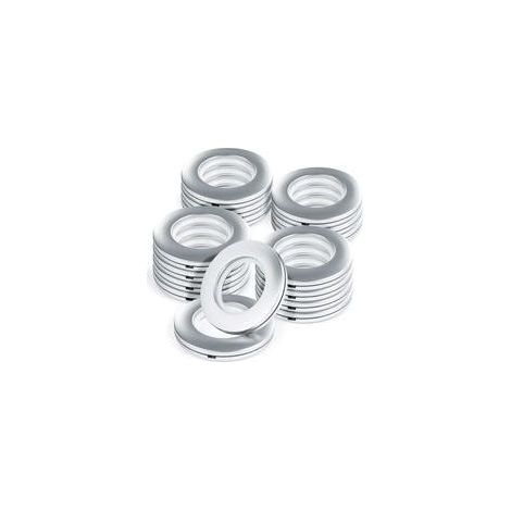 Lot de 16 Pièces Anneaux Œillets Plastique Rigide Diamètre Intérieur 40 mm avec Clips Intégrés pour Rideaux de Douche/Fenêtre/Salle de Bain, Installation (1/5)