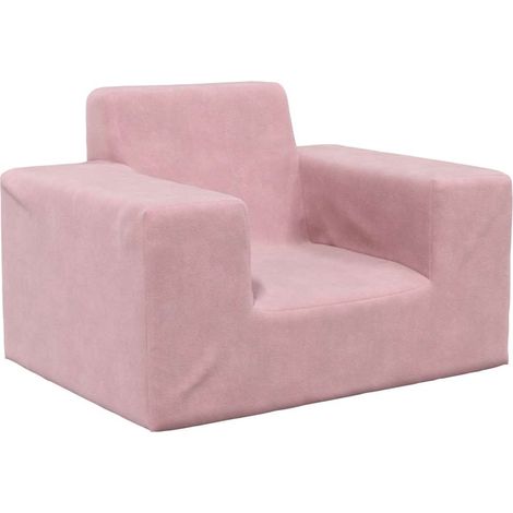 Kindersofa Rosa Weich Plüsch