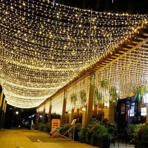 200 m 2000 LED-Lichterkette, Karneval, Hochzeit, Außen- und Innengartenbeleuchtung - RW Innenmöbeldekoration, Weihnachtsdekoration, Lichterketten