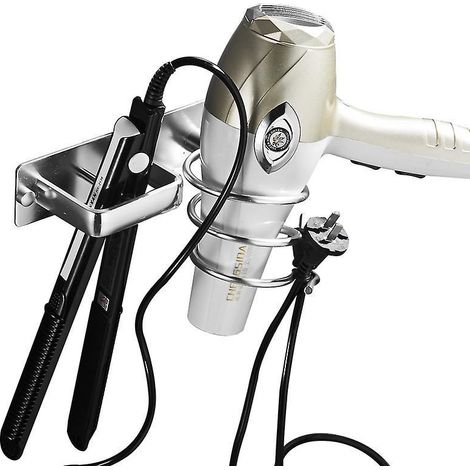 support Mural Pour Sche-cheveux (argent), Fixation Par Perage, Acier Inoxydable (1/5)