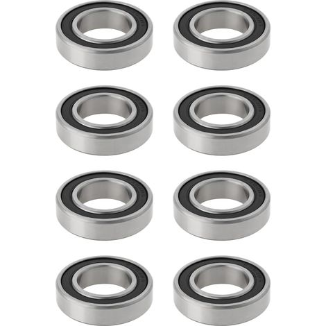 Set of 8 sealed rubber deep groove ball bearings 61904 6904-2RS - 20 mm ID 37 mm OD 9 mm thick for bicycles, scooters, rotating machinery (1/5)