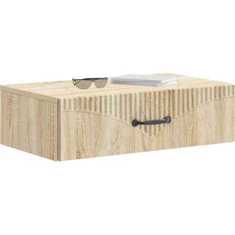 Maison Exclusive - Tavolino da Parete Laterale Rovere Sonoma 59 x 34,5 x 17 cm