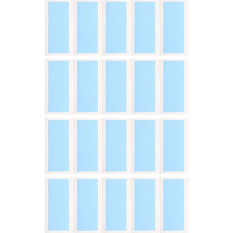 240 bandes adhésives double face pour extensions de cheveux, résistantes à l'eau, pour perruques, usage domestique et professionnel, 0,31 x 1,57 po, bleues (1/5)