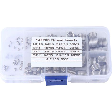 Kit de réparation filetage, 145 pièces, ensemble d'outils pour (1/5)
