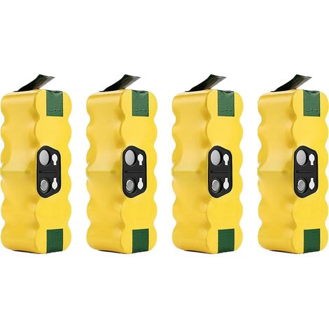 Ersatzakku, 5000 mAh Kapazität, kompatibel mit der Roomba-Serie, 4er-Packung mit 5,0-Ah-Akkus (1/2)