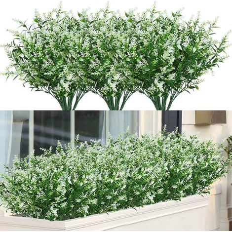 Fleurs de lavande artificielles blanches pour l'extérieur --AquaForge (1/5)