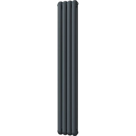 Sherwood - Anthracite Vertical Round Top Column Radiator H1800mm x W298mm 2 Column (1/3)
