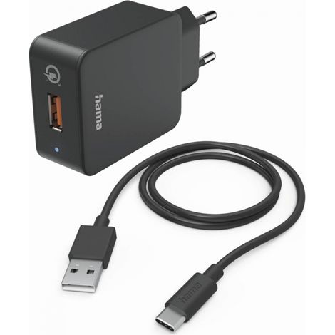 Hama 201625 Ladeset, USB-C,QC3.0, 19,5 W Schwarz
