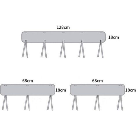 Bettgitter – Atmungsaktiver Netz-Bettschutz (3-teilig) – 128 x 18 cm / 68 x 18 cm – Bettstopper – Bettschutz (1/5)