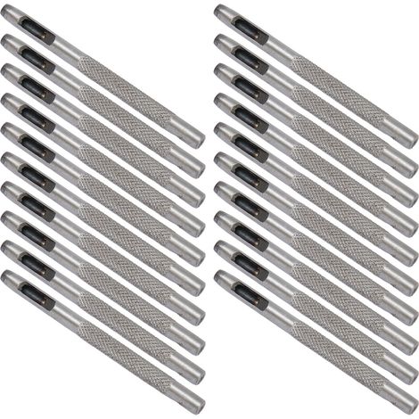 Jeu de 20 emporte-pièces en acier au carbone, poinçon professionnel pour cuir, ceinture, tissu, papier, plastique, 3,5mm, perçage précis pour joints et bricolage. (1/5)