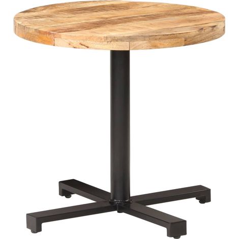 Bistrotisch Rund Ø80x75 cm Raues Mangoholz vidaXL (1/5)