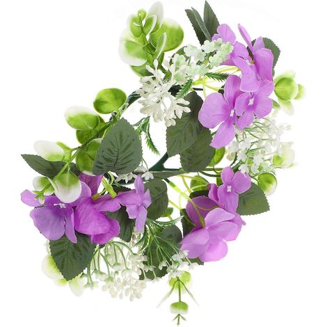 Anneaux de bougies artificielles violettes pour décoration de jardin, lot de 5 pièces. (1/5)