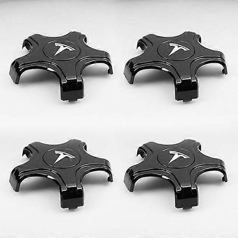 Lot de 4 enjoliveurs noirs et blancs pour Tesla Model 3 Aero H
