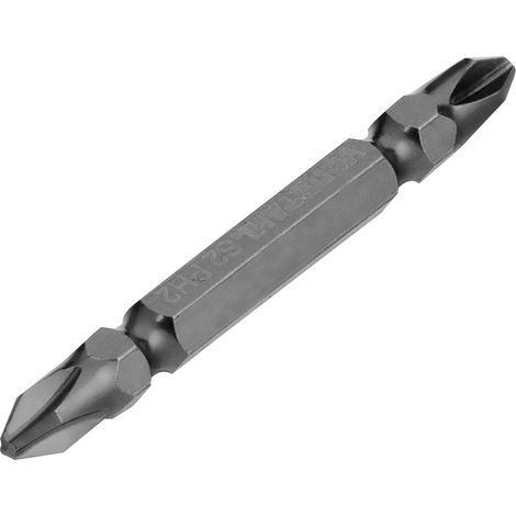 Embout PH double face à torsion et impact en acier S2, lot de 10 pièces PH2x65mm Vorstahl