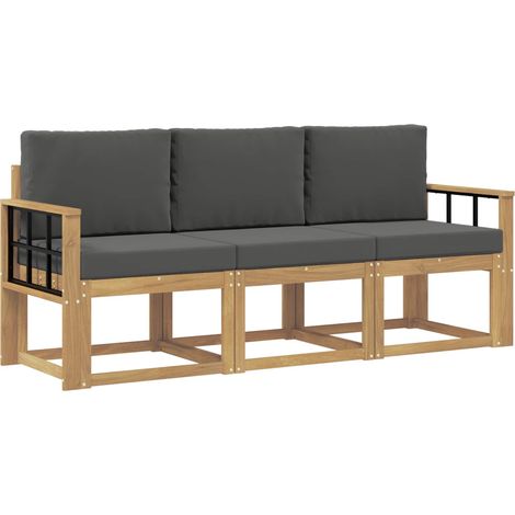 Set di divani da esterno 3 pcs vidaXL