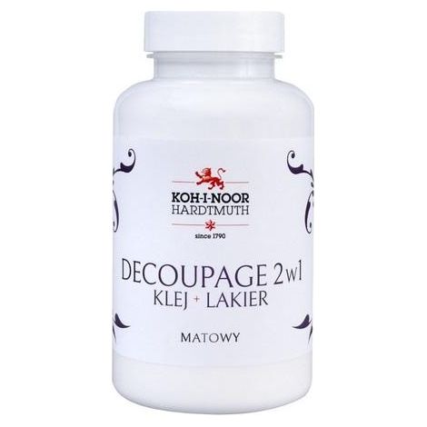2-in-1-Kleber mit mattem Decoupage-Lack, 200 ml