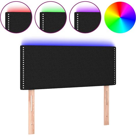 Maison Exclusive - Tête de lit à LED Noir 100x5x78/88 cm Tissu (1/5)