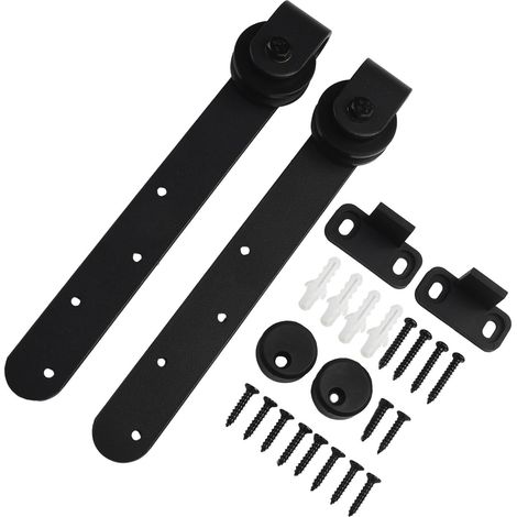 Kit de quincaillerie pour porte grange d'armoire, rails robustes (1/5)
