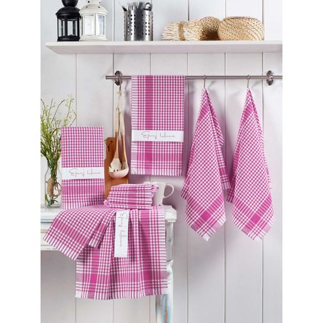 Juego de toallitas Set 80% Algodón 20% Poliéster Rosa