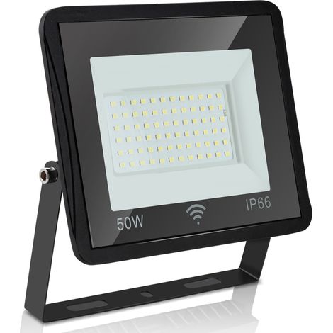 SWANEW Proiettore LED per esterno con sensore di movimento Proiettore LED 4250LM 6000K IP66 illuminazione impermeabile 50W bianco freddo (1/5)