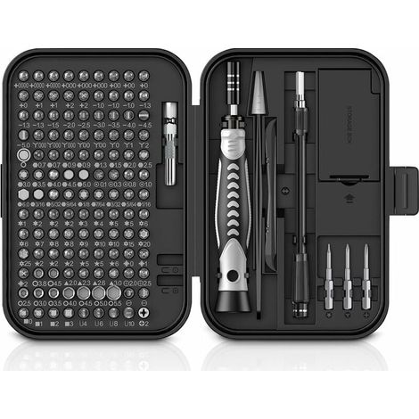 Juego de puntas de precisión 150 en 1, juego de destornilladores Torx, juego de destornilladores de precisión, juego de herramientas para reparaciones caseras, mini juego de destornilladores con estuc (1/5)