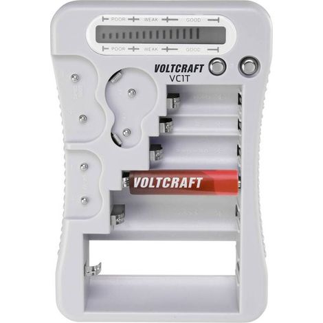 [NEUWERTIG] B-Ware VOLTCRAFT Batterietester VC1T LCD Tester für 1,5 V, 3 V, 6 V, 9 V Batterien (1/2)