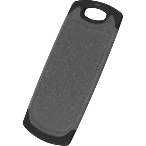 Lot de 3 planches à découper double face imitation marbre en plastique, ustensiles de cuisine (gris) (1/5)