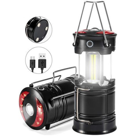 Lanterne Camping LED, Lampe Camping Rechargeable Power Bank 3 Modes , Eclairage Camping Etanche pour Camping, Randonnée, Jardin, Pêche, etc (1/5)