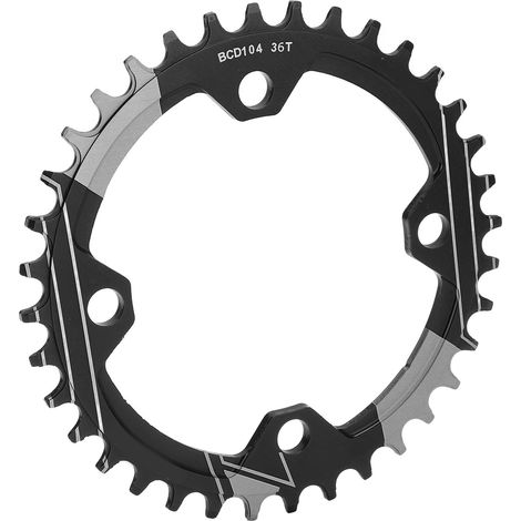Plateau Lebycle 36T pour VTT, résistant à l'usure, entraxe 104 BCD, double denture, noir (1/5)