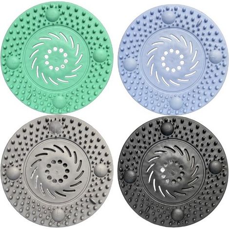 pièces - Crépine d'évier - Crépine d'évier - Bouchon d'évier - Crépine de vidange - Silicone - anti-colmatage - 13,513,5cm - Bouchon de vidange - bleu, vert, gris, noir (1/5)