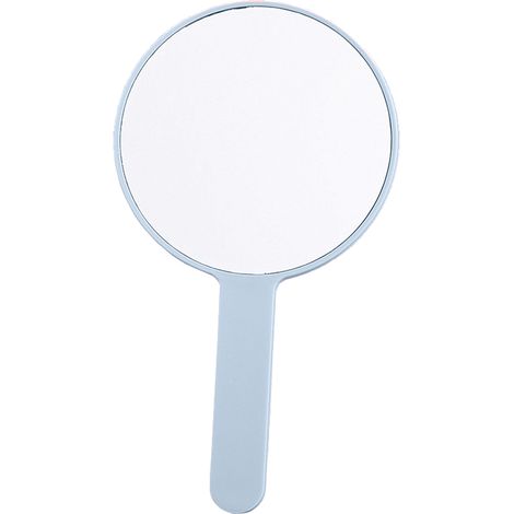 Miroir de maquillage de voyage portable - Grand miroir rond 12 x 21,5 cm - Blanc
