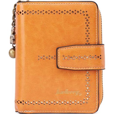 Petit portefeuille femme en cuir (orange),