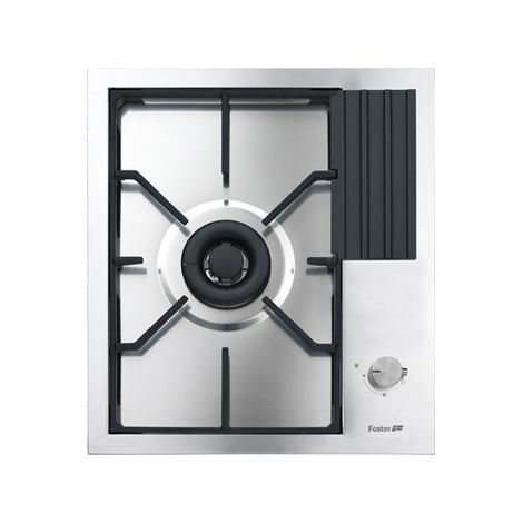 Foster S4000 Domino.1F.dualAE.Q4. Colore del prodotto: Acciaio inox, Posizionamento dell'apparecchio: Da incasso, Tipo di piano cottura: Gas. Bruciatore medio: 5000 W. Tipo di controllo: ... - 7278032