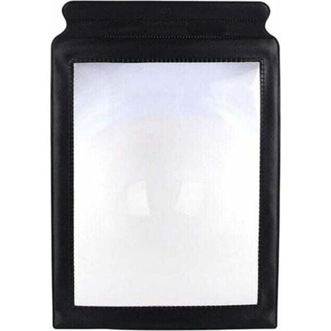 Loupe de lecture A4 pour personnes âgées, portable, surface souple, bordure noire, PVC, 3x. (1/4)