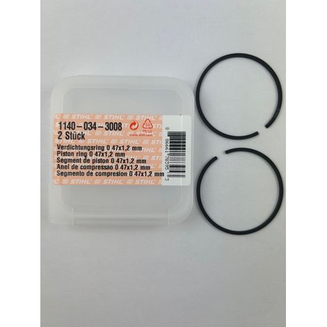 2x STIHL original Kolbenringe 11400343008 47x1,2mm MS291 MS311 MS362 FS560